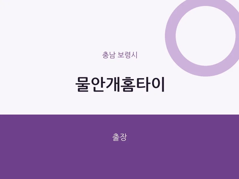 보령시 출장마사지 물안개홈타이 | 마픽