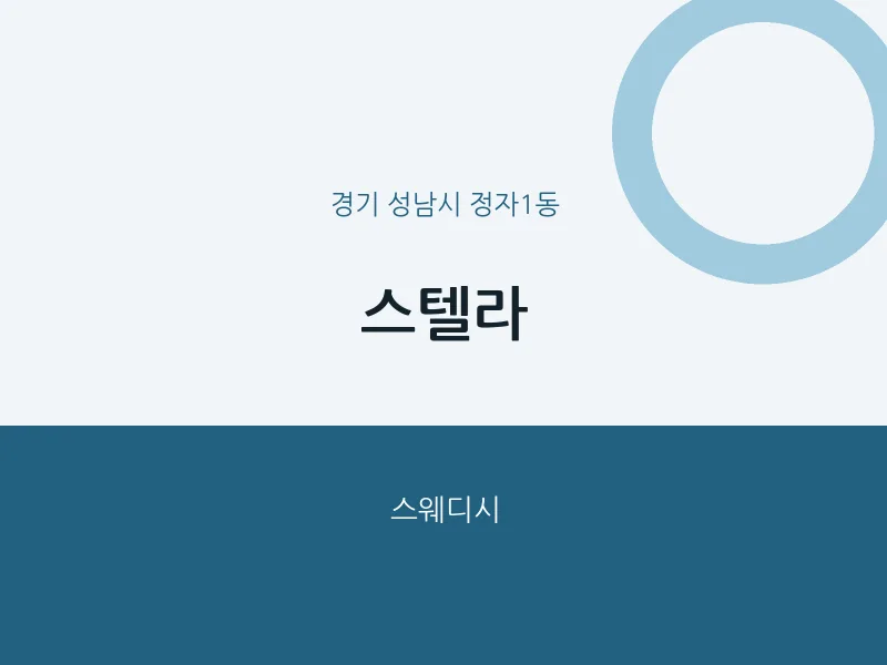 정자1동 출장마사지 홈타이 스텔라 | 마픽