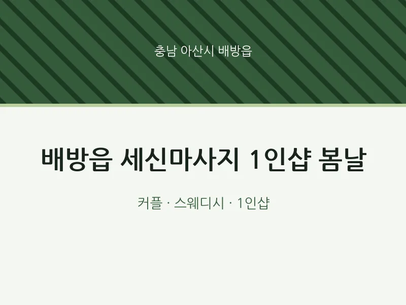 배방읍 출장마사지 홈타이 세신마사지 1인샵 봄날 | 마픽