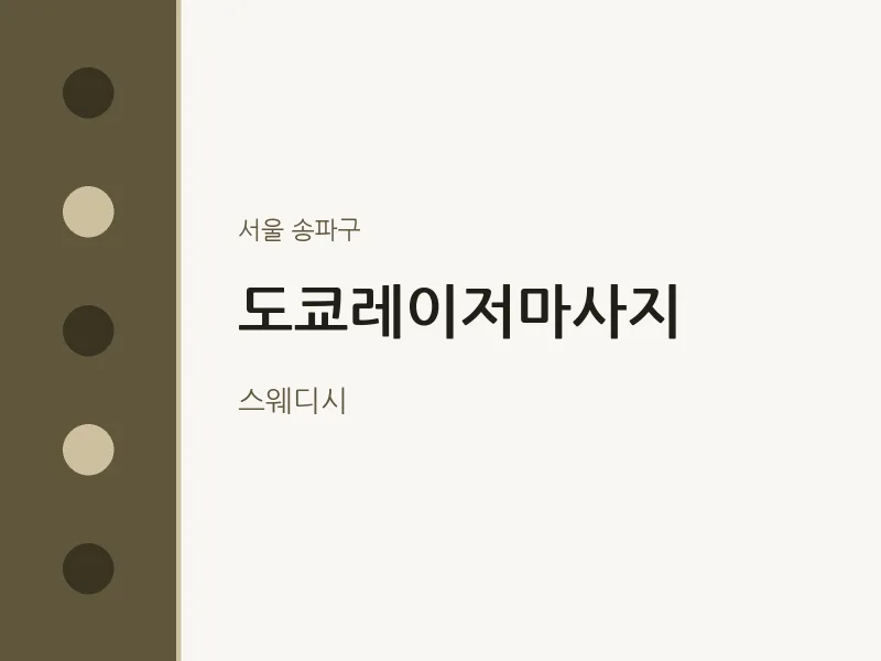 송파구 출장마사지 홈타이 도쿄레이저마사지 | 마픽