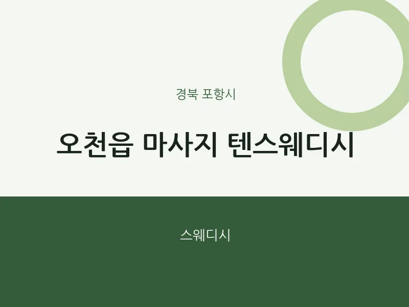 포항시 출장마사지 홈타이 텐스웨디시 | 마픽