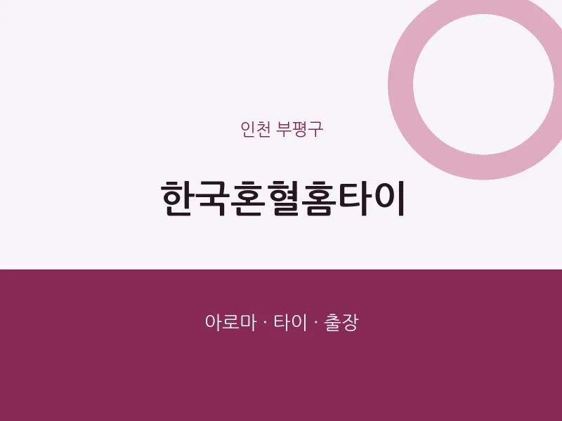 부평구 출장마사지 한국혼혈홈타이 | 마픽