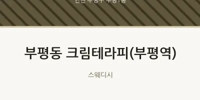 부평1동 출장마사지 홈타이 크림테라피(부평역) | 마픽