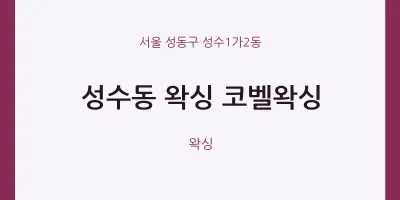 성수1가2동 출장마사지 홈타이 왁싱 코벨왁싱 | 마픽