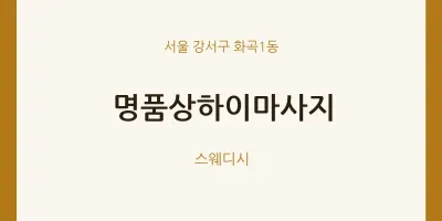 화곡1동 출장마사지 홈타이 명품상하이마사지 | 마픽