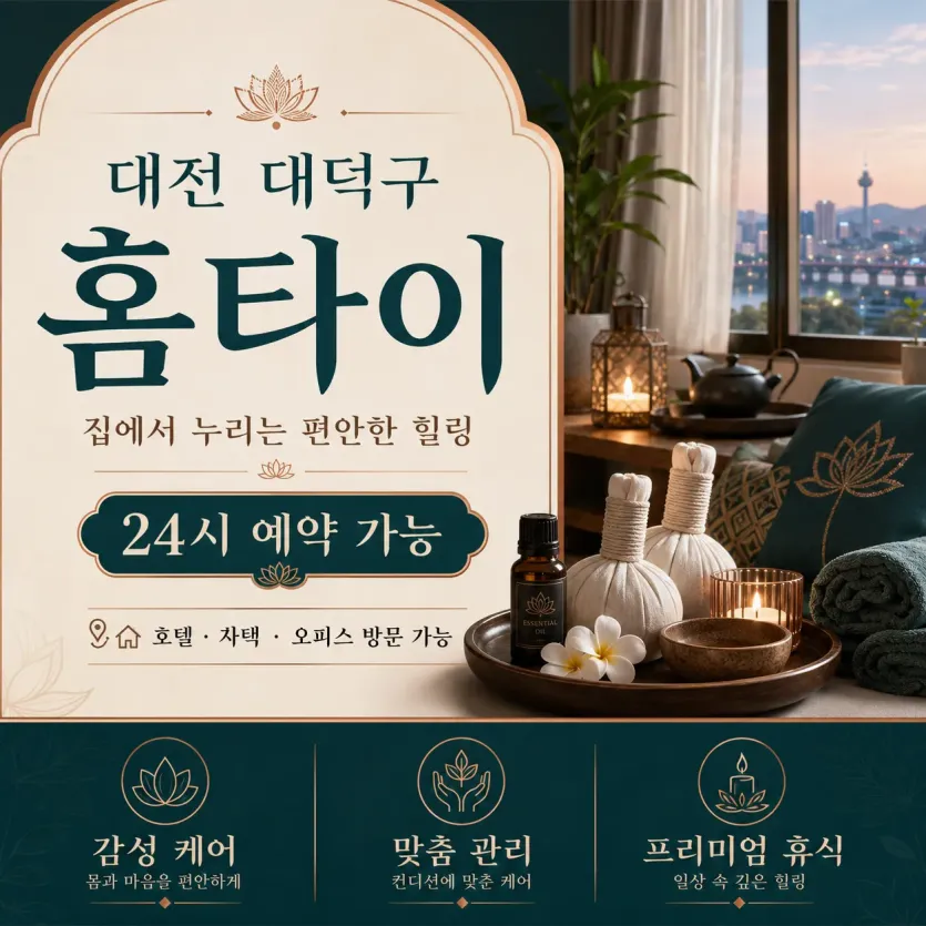 대전 대덕구 홈타이 친절한 상담 감동의 힐링 마사지