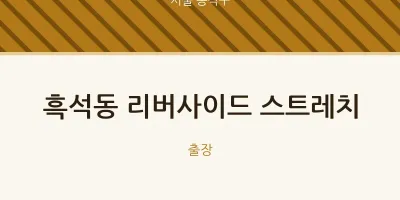 동작구 출장마사지 홈타이 리버사이드 스트레치 | 마픽