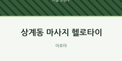 노원구 출장마사지 홈타이 헬로타이 | 마픽