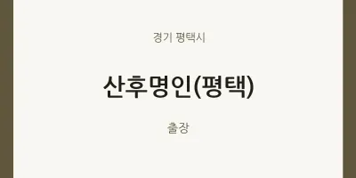 평택시 출장마사지 홈타이 산후명인(평택) | 마픽