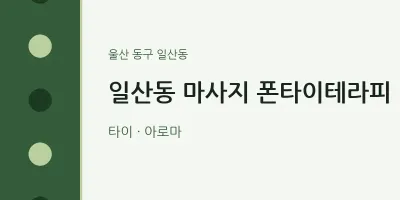 일산동 출장마사지 홈타이 폰타이테라피 | 마픽