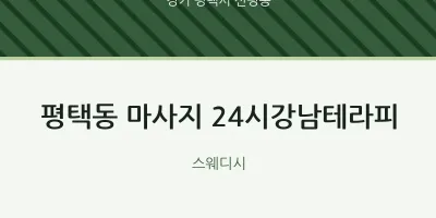 신평동 출장마사지 홈타이 24시강남테라피 | 마픽