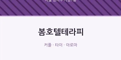 가양1동 출장마사지 홈타이 봄호텔테라피 | 마픽