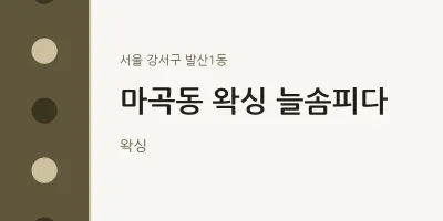 발산1동 출장마사지 홈타이 왁싱 늘솜피다 | 마픽