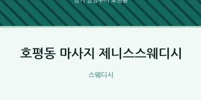 호평동 출장마사지 홈타이 제니스스웨디시 | 마픽