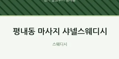 평내동 출장마사지 홈타이 샤넬스웨디시 | 마픽
