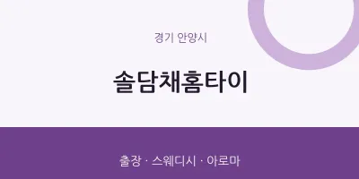 안양시 출장마사지 솔담채홈타이 | 마픽