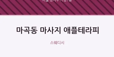 가양1동 출장마사지 홈타이 애플테라피 | 마픽