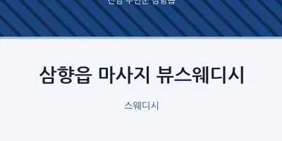 삼향읍 출장마사지 홈타이 뷰스웨디시 | 마픽