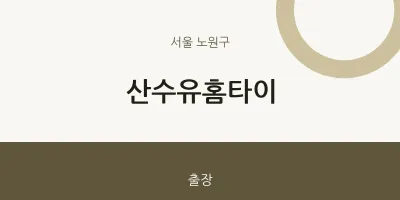 노원구 출장마사지 산수유홈타이 | 마픽