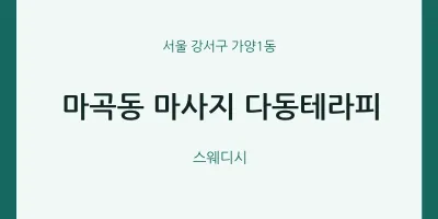 가양1동 출장마사지 홈타이 다동테라피 | 마픽