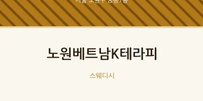 공릉1동 출장마사지 홈타이 노원베트남K테라피 | 마픽
