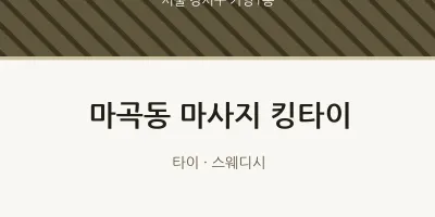 가양1동 출장마사지 홈타이 킹타이 | 마픽