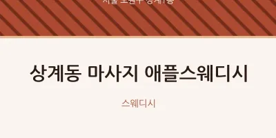 상계1동 출장마사지 홈타이 애플스웨디시 | 마픽