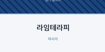 평택시 출장마사지 홈타이 라임테라피 | 마픽