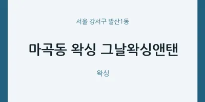 발산1동 출장마사지 홈타이 왁싱 그날왁싱앤탠 | 마픽
