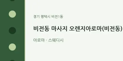 비전1동 출장마사지 홈타이 오렌지아로마(비전동) | 마픽