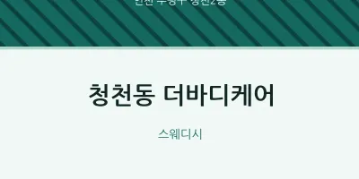 청천2동 출장마사지 홈타이 더바디케어 | 마픽