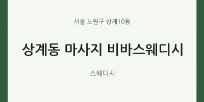 상계10동 출장마사지 홈타이 비바스웨디시 | 마픽