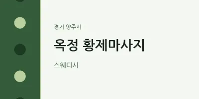 양주시 출장마사지 홈타이 옥정 황제마사지 | 마픽