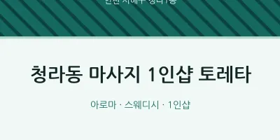 청라1동 출장마사지 홈타이 1인샵 토레타 | 마픽