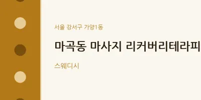 가양1동 출장마사지 홈타이 리커버리테라피 | 마픽