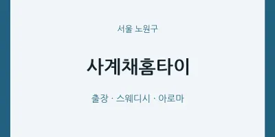 노원구 출장마사지 사계채홈타이 | 마픽